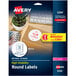 Avery® 5294 2 1/2" High-Visibility Round White Printable Labels - 300/Pack Main Thumbnail 1