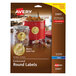 Avery® 22831 Easy Peel 2" Gold Embossed Matte Round Foil Labels - 96/Pack Main Thumbnail 1