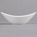 A white oval porcelain bowl.
