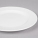 A Reserve by Libbey white porcelain plate with a white rim.