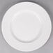 A white Reserve by Libbey porcelain plate with a white circular edge.