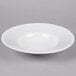 A Reserve by Libbey white porcelain pasta bowl with a wide rim.