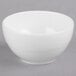 A white Reserve by Libbey Royal Rideau bowl with a wavy design.