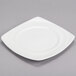 A Reserve by Libbey white porcelain plate with a square edge.