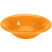 A close up of a Fiesta Tangerine china cereal bowl.