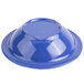 A Carlisle Ocean Blue rimmed melamine bowl on a white background.