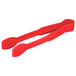 A pair of red Thunder Group flat grip tongs.
