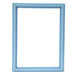 A blue rectangular frame with a white background.