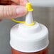 Tablecraft C100TA Assorted Squeeze Bottle Tethered Caps - 12/Pack Main Thumbnail 5