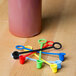 Tablecraft C100TA Assorted Squeeze Bottle Tethered Caps - 12/Pack Main Thumbnail 1