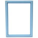 A blue rectangular magnetic gasket with white backing.