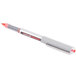 Uni-Ball 60139 Vision Red Ink with Gray Barrel 0.7mm Roller Ball Waterproof Stick Pen - 12/Box Main Thumbnail 4
