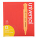 Universal UNV08863 Fluorescent Orange Chisel Tip Desk Style Highlighter - 12/Box Main Thumbnail 8