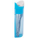 A blue and white Paper Mate pen refill container.