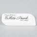 A close-up of a white Paper Mate White Pearl eraser label.