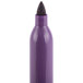A close-up of a purple Sharpie bottle with a black tip.