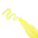 A Universal yellow highlighter pen with a chisel tip and pocket clip.
