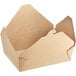 Choice 7 3/4" x 5 1/2" x 2 1/2" Kraft Microwavable Folded Paper #3 Take-Out Container - 50/Pack Main Thumbnail 4
