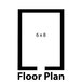 A floor plan for a house with a square and a rectangle inside.