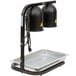 Avantco Black 2 Bulb Free Standing Heat Lamp / Food Warmer with Pan and Grate - 120V, 500W Main Thumbnail 4