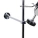 A Regency chrome-plated metal wall bracket assembly with a black round object and a white handle.