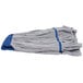 A Unger blue and grey microfiber tube mop head.