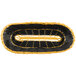 9" x 4 1/2" x 1 3/4" Oblong Black and Gold Rattan Cracker Basket - 12/Case Main Thumbnail 4