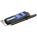 A Cooper-Atkins AquaTuff Wrap & Stow Thermocouple Thermometer with a blue and black handle and display.
