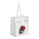 A white paper bag with a picture of apples and "Country Fresh - Sophomore" text.