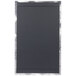 A black rectangular Menu Solutions Alumitique menu board with a silver border.