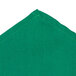 A green fabric Intedge chef neckerchief with a stitched edge.