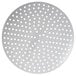 An American Metalcraft 12" perforated pizza disk. A circular metal surface with holes.