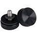 A black plastic knob with a screw and washer in it.