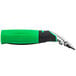 An Unger ErgoTec window squeegee with a green and black handle.