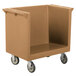 Cambro TDCR12157 Coffee Beige Tray and Dish Cart with Cutlery Rack and Protective Vinyl Cover Main Thumbnail 5
