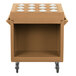 Cambro TDCR12157 Coffee Beige Tray and Dish Cart with Cutlery Rack and Protective Vinyl Cover Main Thumbnail 3