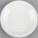 Choice 6" Ivory (American White) Wide Rim Rolled Edge Stoneware Saucer - 36/Case Main Thumbnail 3