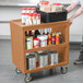 Cambro BC230157 Coffee Beige Three Shelf Service Cart - 33 1/4" x 20" x 34 5/8" Main Thumbnail 1
