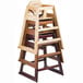 Tablecraft 6565004 Stacking Hardwood High Chair with Natural Finish, Unassembled Main Thumbnail 3