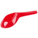 A red GET Melamine Soup Spoon with a handle.