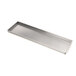 A rectangular stainless steel tray with a handle.