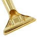 A close up of a Unger GoldenClip brass squeegee handle.