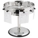 Carlisle 3812MP 14" Stainless Steel 12 Clip with Pedestal Base Portable Order Wheel Ticket Holder Main Thumbnail 2