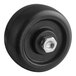 A black Pitco wheel with a nut.