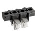 A black and silver Cres Cor control terminal block with four holes.