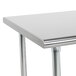 Advance Tabco TGLG-245 24" x 60" 14 Gauge Open Base Stainless Steel Commercial Work Table Main Thumbnail 5