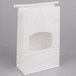 1 lb. White Customizable Paper Cookie / Coffee / Donut Bag with Window and Tin Tie Closure - 500/Case Main Thumbnail 2