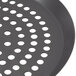 An American Metalcraft 10" Super Perforated Hard Coat Anodized Aluminum Pizza Pan with a metal surface and holes.