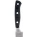 A Winco 10" Granton edge carving knife with a black handle.
