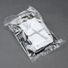 A plastic bag of WNA Comet Reflections Duet stainless steel look heavy weight plastic forks with black handles.